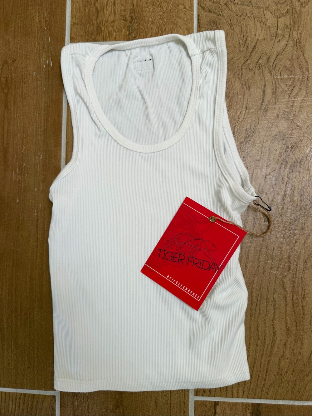 TIGER FRIDAY boyfriend tank White, CXL